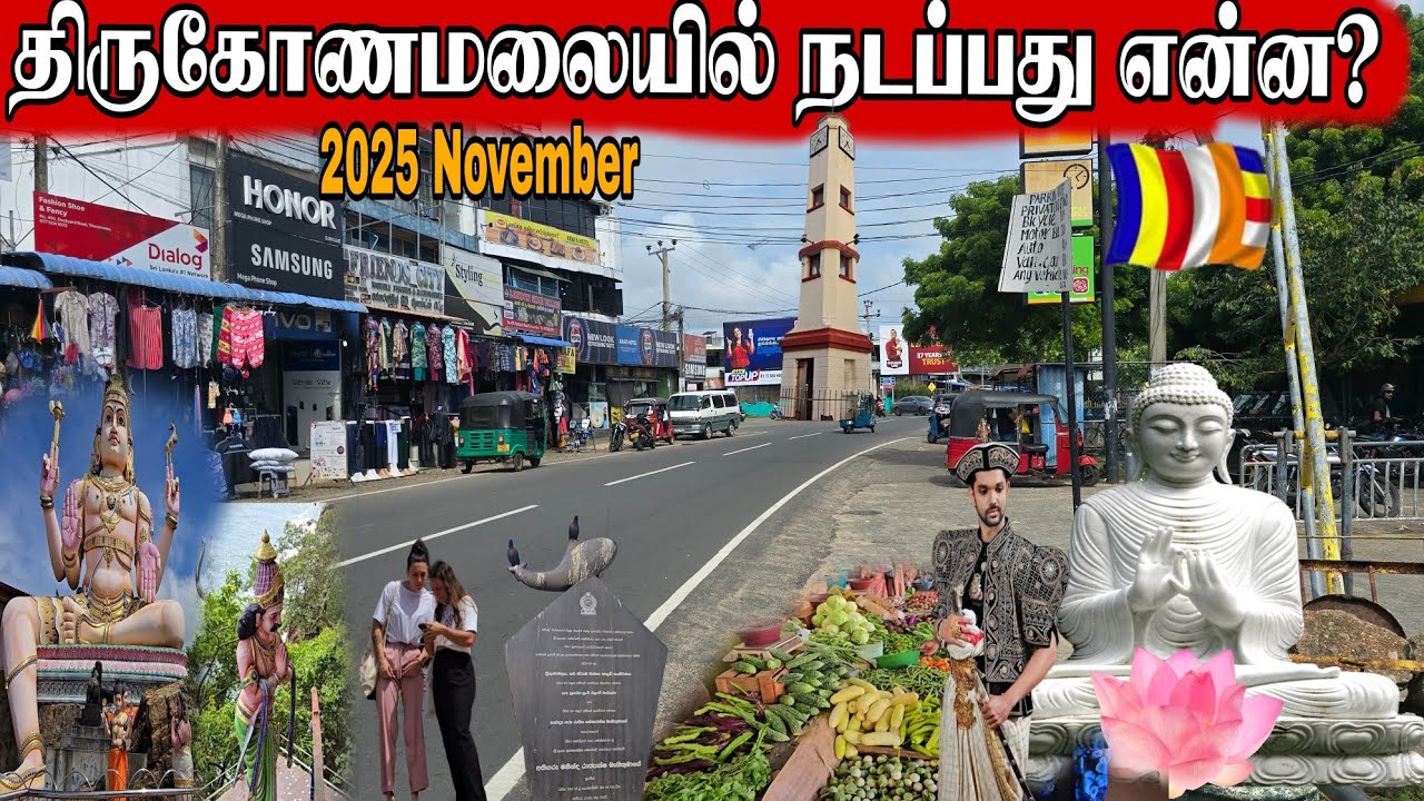 திருகோணமலை நகரத்தின் நிலை 2025😱Status of Trincomalee City 2025😱புத்தர் சிலை 