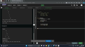 Flatten BST to sorted list geeks for geeks problem of the day python gfg potd python solution