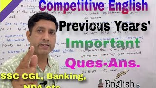 🔥previous Year Questions Ssc Cgl | Banking | Nda | Upsc | English Practice Set 2026 |