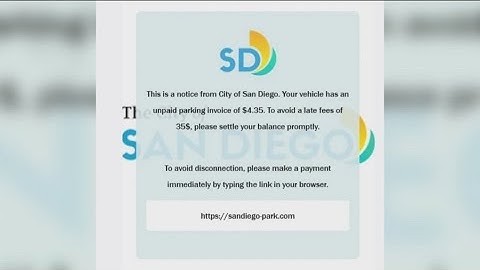 City of San Diego warns of parking ticket phishing scam texts