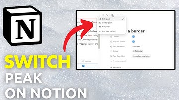 How To Switch Between Side Peak And Centre Peak On Notion PC (Quick Tutorial!)