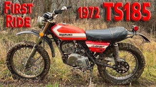 1972 Suzuki TS185: First ride….and push home!