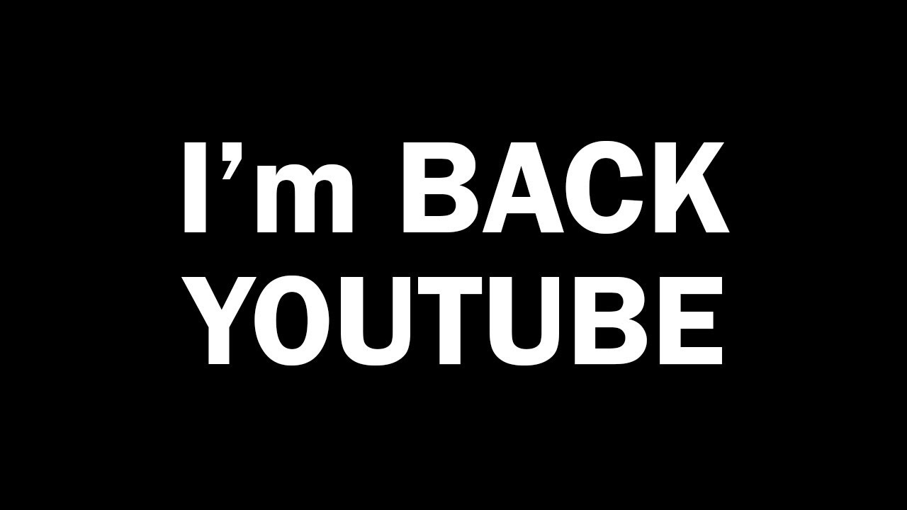 I'm back!