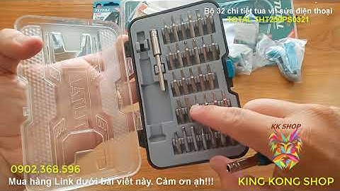 Mở Hộp Bộ 32 chi tiết tua vít sửa điện thoại TOTAL THT250PS0321