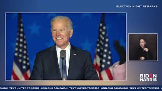 Famous Joe Biden Speaks LIVE on Election Night from Wilmington, Delaware Profile