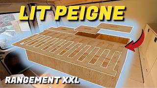 Le MEILLEUR lit peigne : RAPIDE &amp; PAS CHERE pour VAN aménagé ! Sans Tasseau et hyper Pratique !