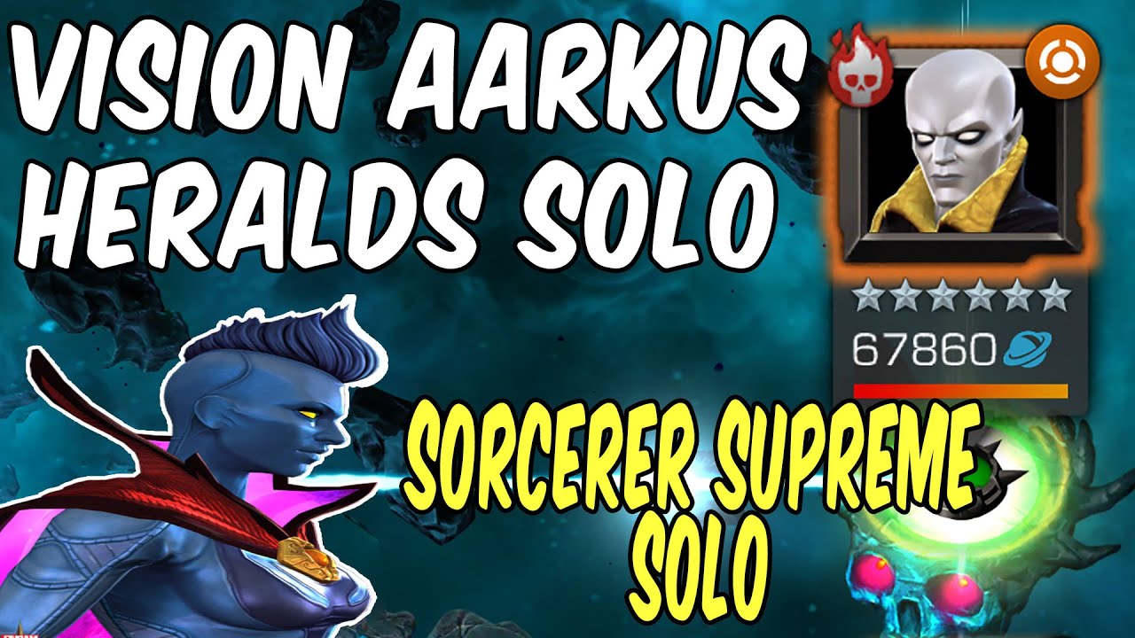 Heralds of Galactus Vision Aarkus Solo Using Sorcerer Supreme | Marvel Contest of Champions