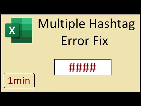 How To Fix Multiple Hashtag Problem in Excel