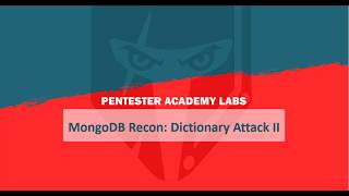 [Attack-Defense] MongoDb Recon Dictionary Attack II