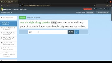 10fastfingers typing test