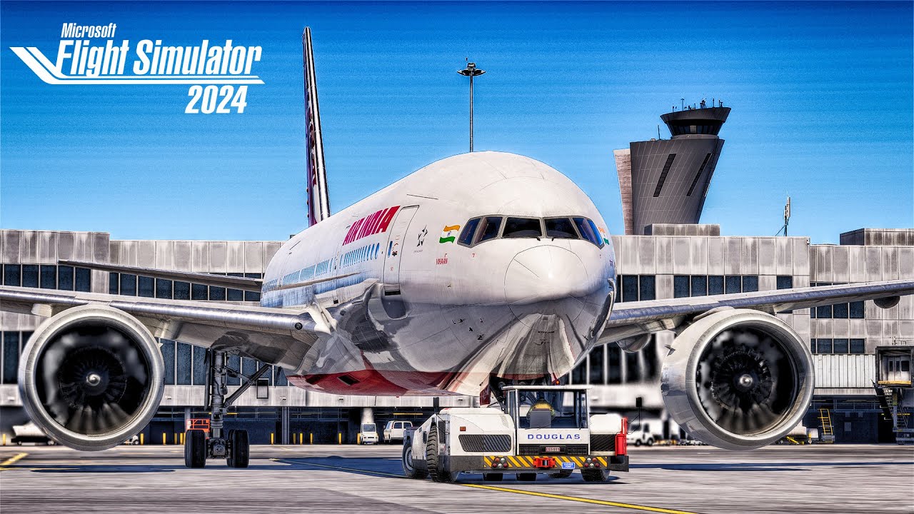 Flight Simulator 2024: San Francisco to New Delhi | Air India B777-200LR | MSFS 2024