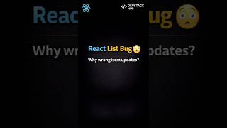 React Key Bug 😳 (Common Mistake) #react #reactjs #javascript #webdevelopment #coding #shorts #viral