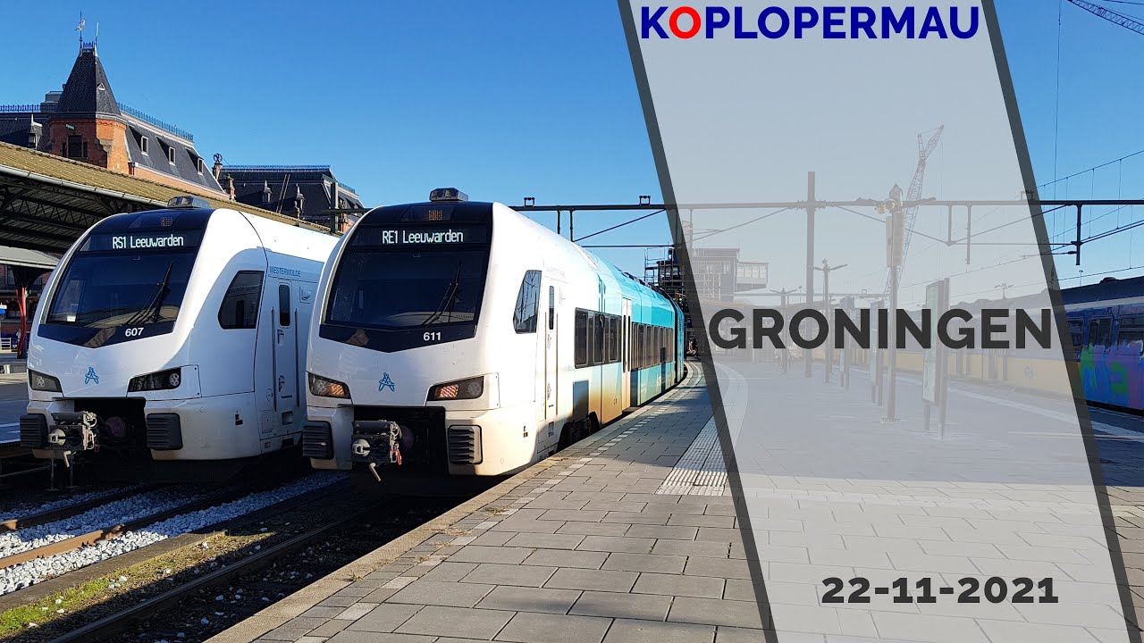 Treinen op station Groningen - 22 november 2021