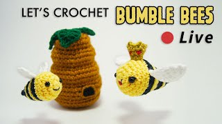 Bumble Bee Amigurumi - Live Crochet Along (Free Pattern!)