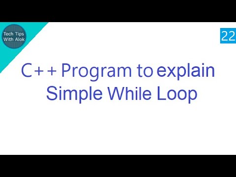 C++ Program to explain simple While loop