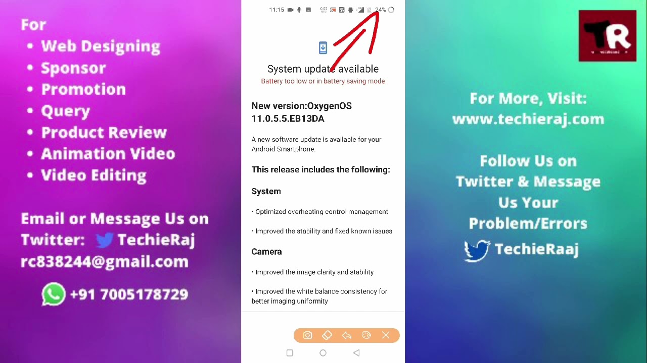 Fix OnePlus 5T Unable to Update Software Battery Too Low or in Battery Saving Mode Problem Solved