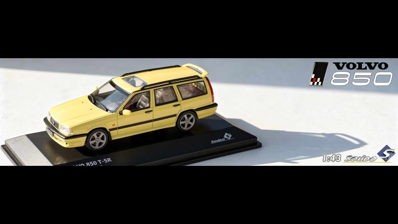 Miniatura Volvo 850 T-5R Solido 1995 Amarelo - SG SWEDEN 🇸🇪