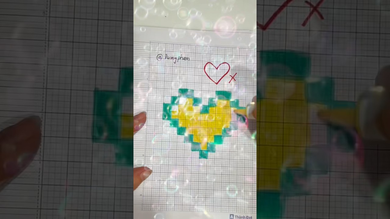 Cách vẽ trái tim 3D Minecraft #shorts - YouTube
