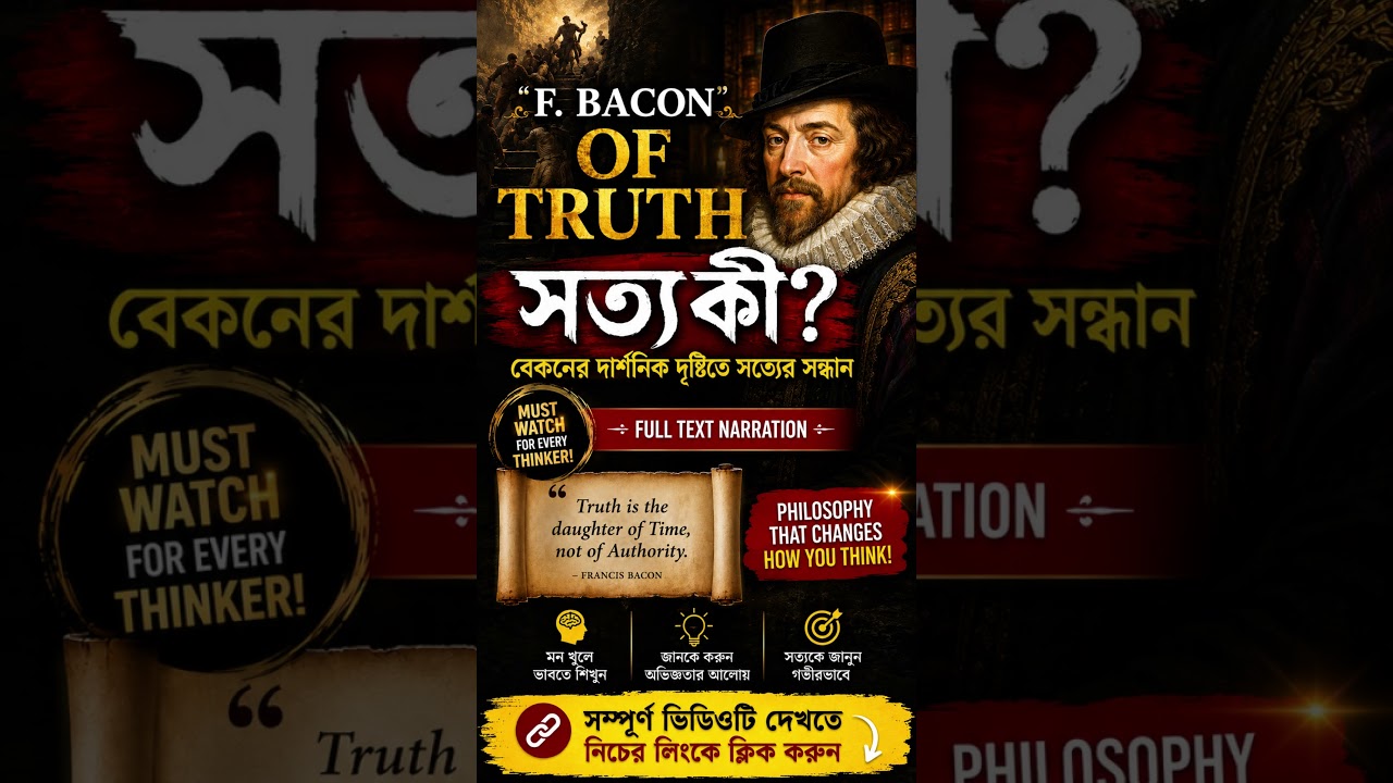 Of Truth by Francis Bacon | Bangla Summary and Analysis || Essay || Prose