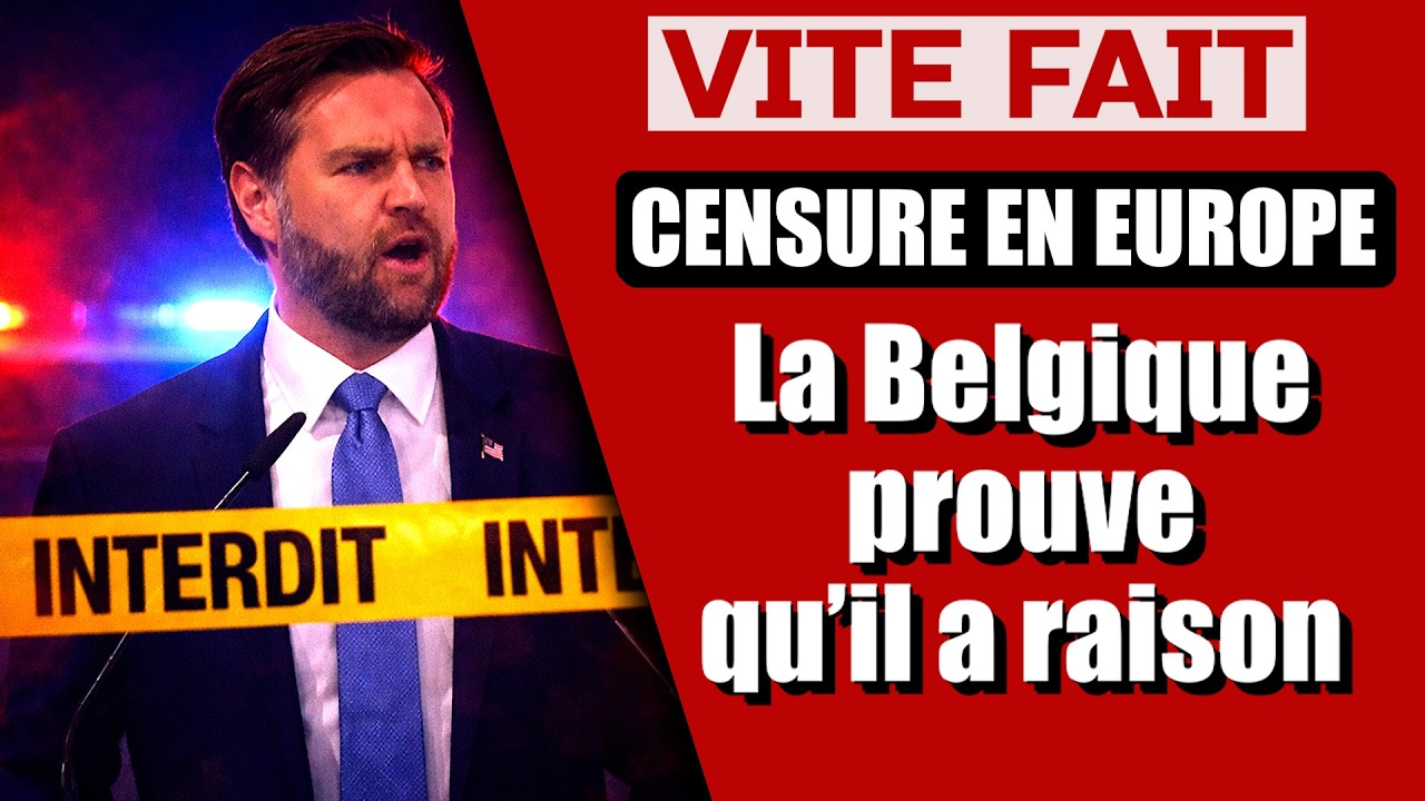 VF - La Belgique interdit la publication du discours de J.D.Vance sur la liberté d’expression