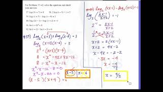 Logarithms Solving Exponential Equations -Problem set 2