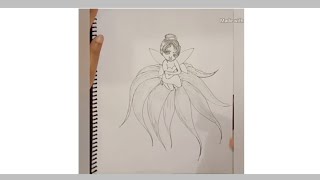 How to draw fairy | easy fairy drawing step by step | beginner's | for kids| drawing tutorial | screenshot 3