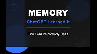 ChatGPT Memory Feature Explained (Nobody Knows This)