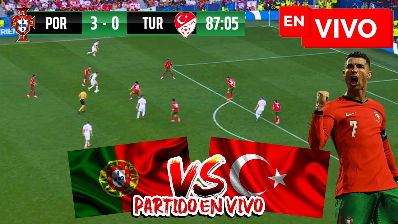 🔴 PORTUGAL 3 - 0 TURQUÍA PARTIDO EN VIVO / UEFA EUROCOPA 2024 EN