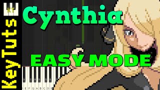 Cynthia [Pokemon DPP] - Easy Mode [Piano Tutorial] (Synthesia)