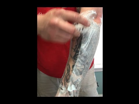 Fast 30 Second Tattoo Arm Sleeve Shave - YouTube