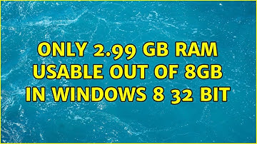 Only 2.99 Gb RAM usable out of 8GB in Windows 8 32 bit (2 Solutions!!)