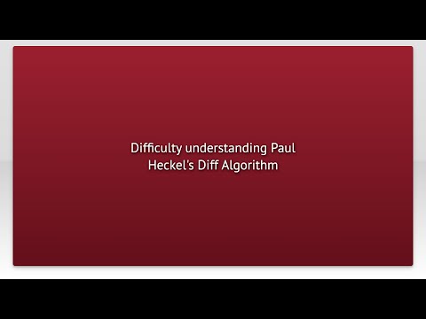 Difficulty understanding Paul Heckel's Diff Algorithm