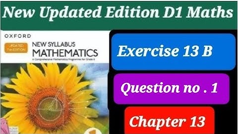 how to solve Exercise 13b ,question 1 | d1 updated edition   || statistical data || D1 13b q1