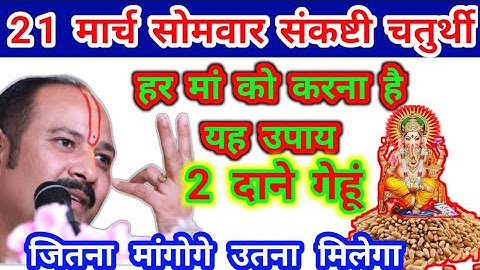 21 मार्च चतुर्थी के दिन करिए गेहूं के दाने से उपाय दूर होंगे सारे संकट | pradeep Mishra ji