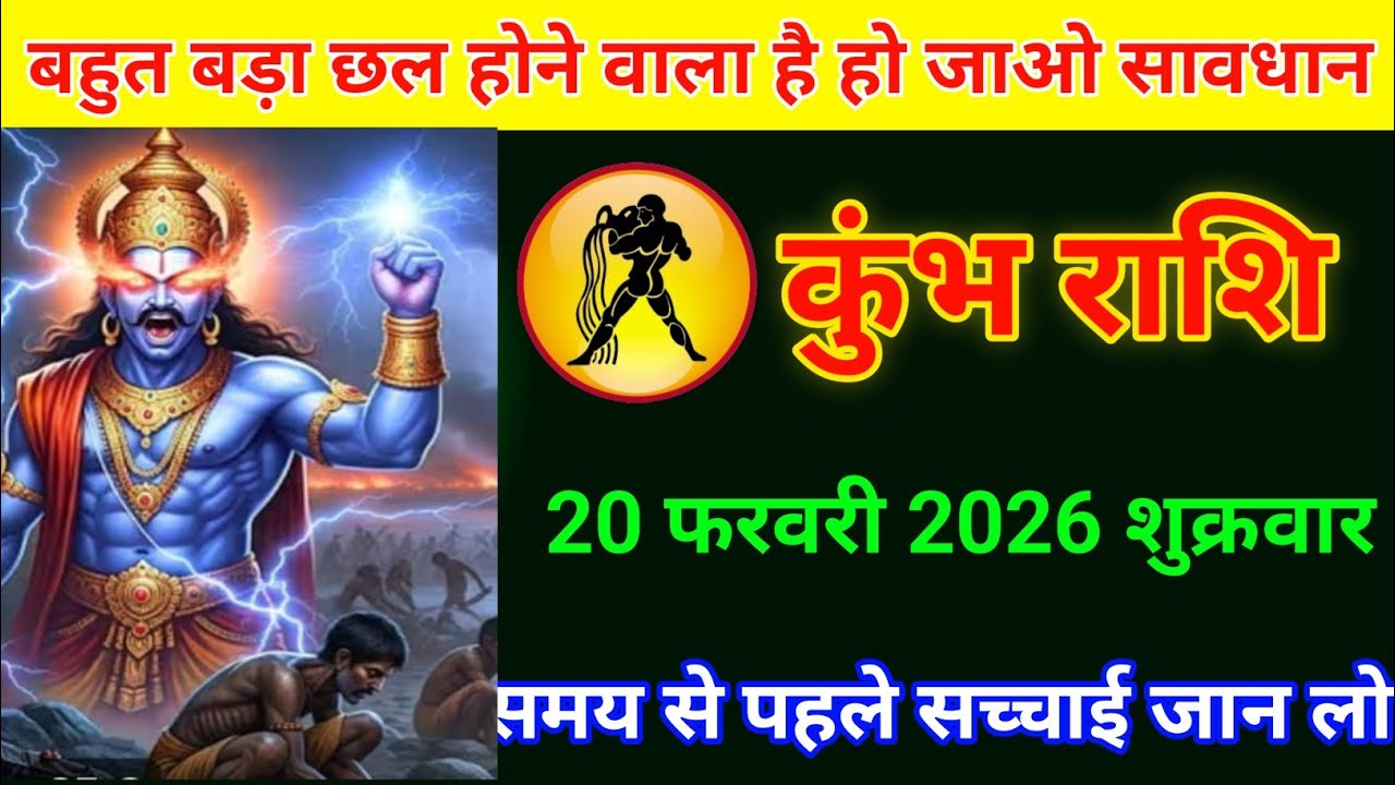 कुंभ राशि 20 फरवरी बहुत बड़ा छल होने वाला है हो जाओ सावधान Kumbh Rashi/Aquarius horoscope 