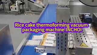 Rice cake thermoforming vacuum packaging machine #sausages #meat #cheese #rice