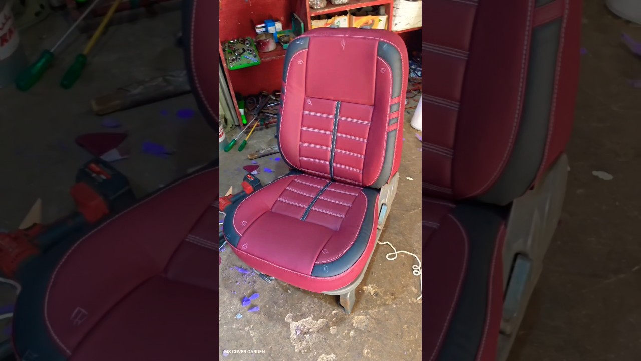 Premium Car Seat Cover Design 🔥 | Dual Stitching Modification #shorts