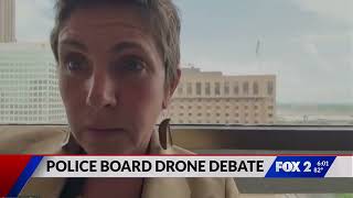 🚁 A heated debate unfolded today over a new police drone program .