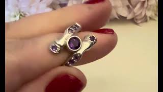 Double hoof ring (Amethyst)