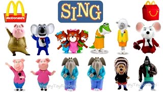 Full World Set Mcdonalds Sing Movie Happy Meal Toys Kids Collection Unboxing 2016 2017 Europe Usa