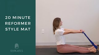 20 Minute REFORMER ON THE MAT | Pilates Mat with Resistance Band