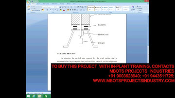 DESIGN AND FABRICATION OF MAGLEV WINDMILL MECHANICAL PROJECT- MBOTS PROJECT INDUSTRY