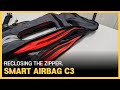 Safeware how to reclose the zipper of the smart airbag c3 when it is opened