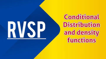 RVSP L18|Condtional density function|Conditional distribution function| Properties
