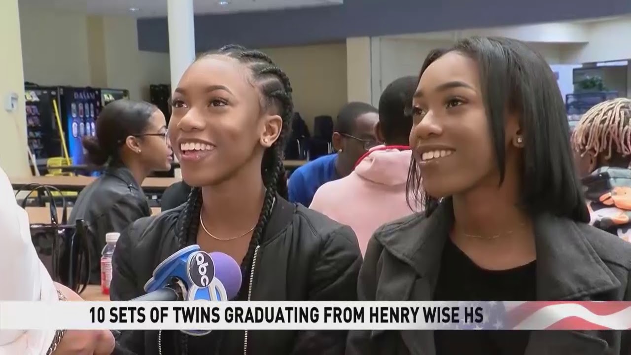 10 sets of twins graduate from one Maryland high school - YouTube