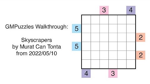GMPuzzles - 2022/05/10 - Skyscrapers by Murat Can Tonta