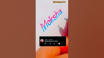 Moksha stylish beautiful Calligraphy #writing #ytshorts