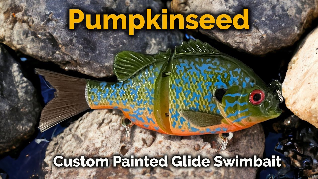 Custom Painted Pumpkinseed Glide Bait - Easy Lure Painting for