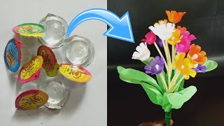 Beautiful Jelly Cup flowers making idea || Plastic Jelly cup flower making || Jelly cup se ful banao