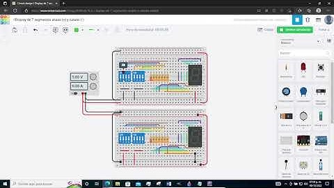 III Display de 7 segmentos con tinkercad